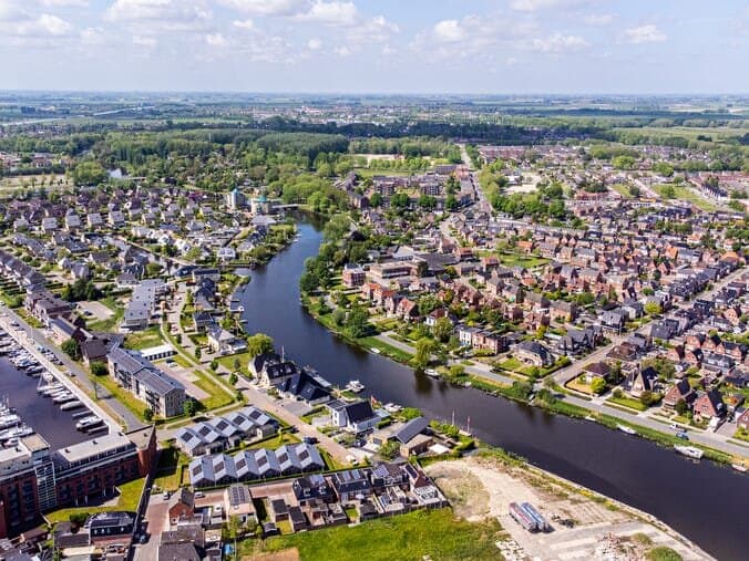 Luchtfoto van Delfzijl door Xander Brinkman